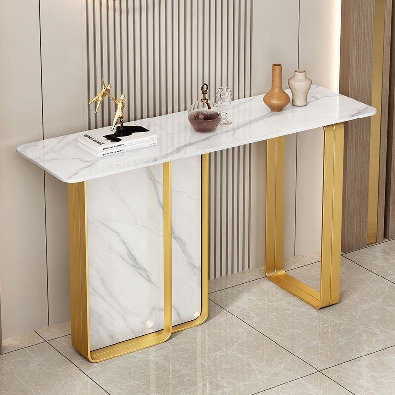 コンソールテーブル エレガント 大理石風 おしゃれ かわいい インテリア 北欧 オフィス エントランス テーブル 白 ホワイト グレー