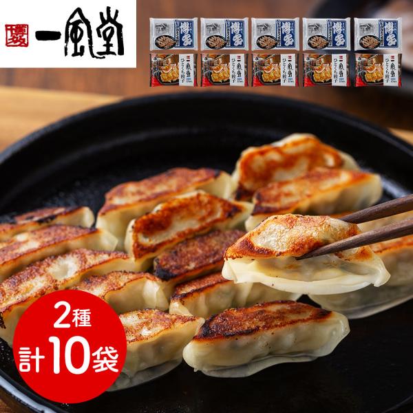 一風堂 博多八助 監修 ひとくち餃子セット 2種計10袋 SISK