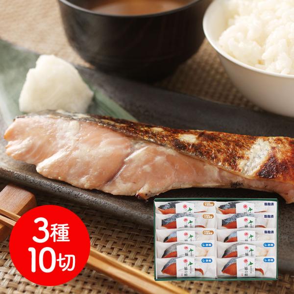 北海道日高沖 3種の切身セット 10切 冷凍 SISK