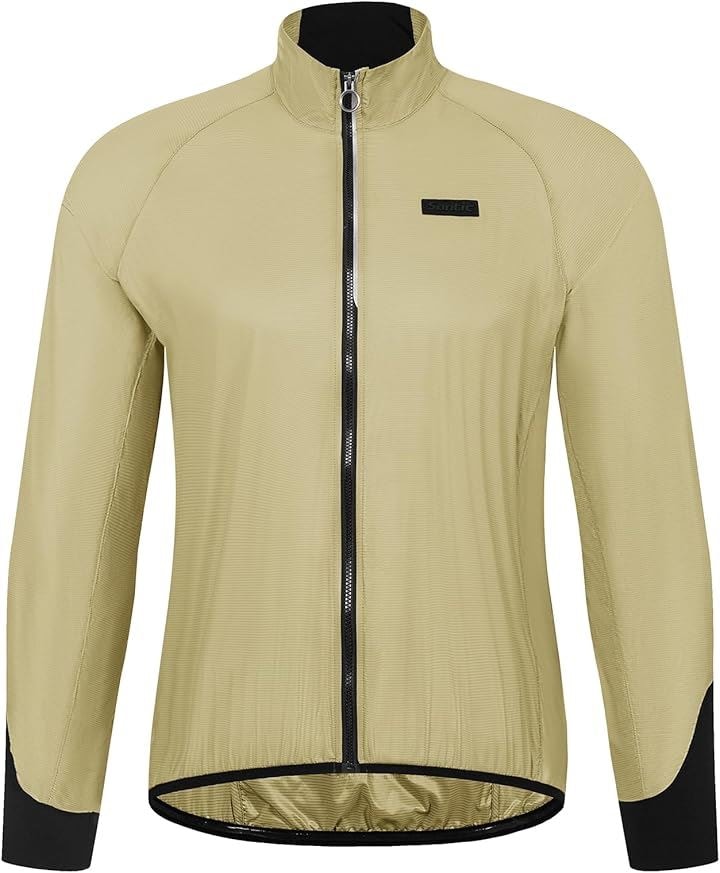 サイクルジャケット 長袖 メンズ サイクルジャージ ウインドブレーカー ロードバイク 撥水 春秋 防風 軽量 自転車用 収納可能(グリーン, M)