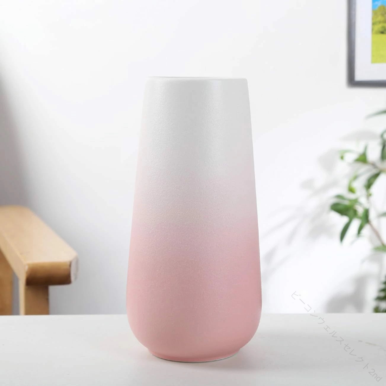【特別価格での入手】花瓶 フラワーベース 花器 一輪挿し 陶器 セラミック ピンク 大きい おしゃれ シンプル モダン 生け花 造花 ドライフラワー プリザー 北欧 スタイル ホテル オフィス インテ