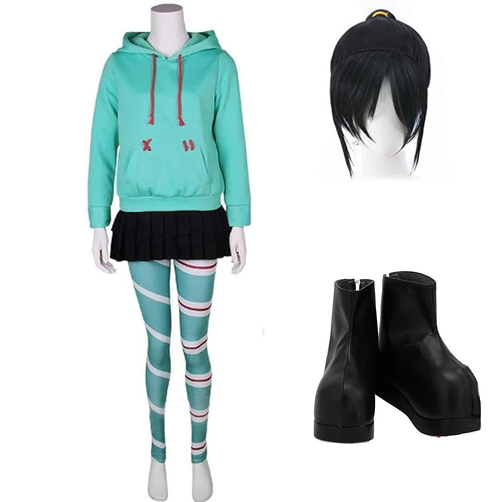 大人気シュガー ラッシュ 衣装 ウィッグ 靴追加可 ハロウィン クリスマス 学園祭 文化祭 仮装 仮装 演出服 コスチューム 8,004円