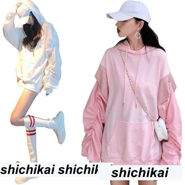 新生活 パーカー レディース プルパーカー フード付き プルオーバーパーカー 切り替え ボリュームスリーブ 長袖 お洒落 カジュアル 春秋 秋新作 秋 春 冬 秋ファッション 冬物 春物 秋物 プレゼ