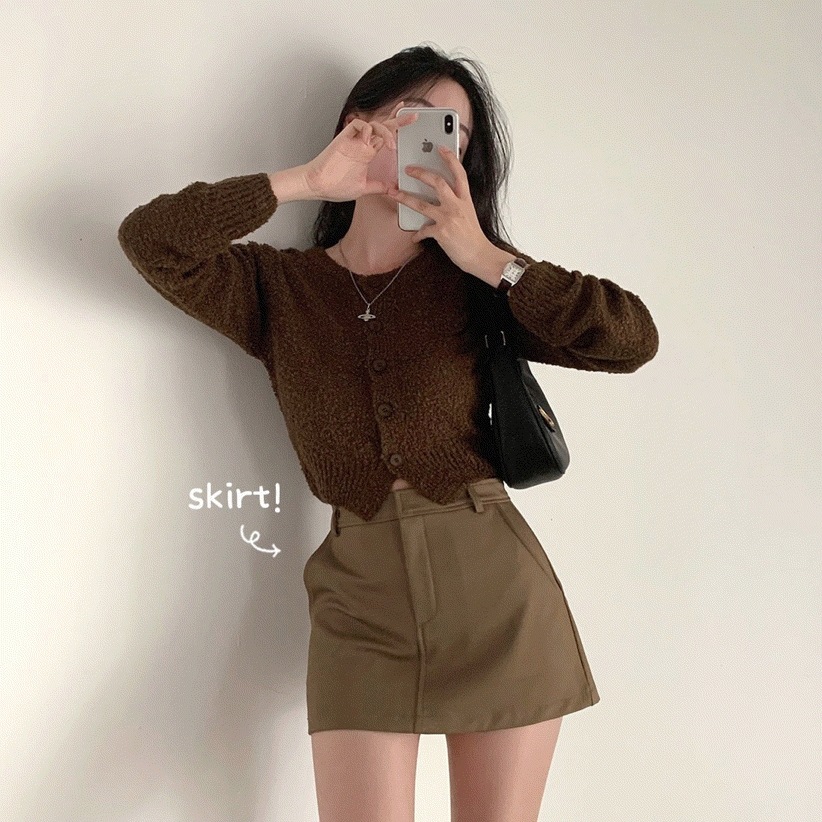 デニス ウール ミニ スカート - sk