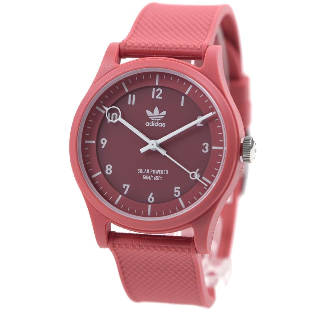 アディダス 腕時計 ソーラー ユニセックス メンズ レディース レッド系 くすみカラー 軽量 PROJECT ONE Unisex adidas AOST22046