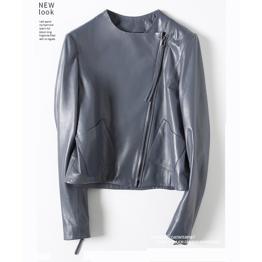 本革ジャケット レディース　ライダースジャケット　革ジャケット　ショート　羊皮　防風防寒　レディース