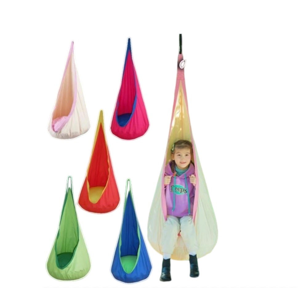 ハンモックチェア みのむしハンギングチェア 子供用 キッズ ハンモック コットン製 1点吊り アウトドア キャンプ グランピング レジャ