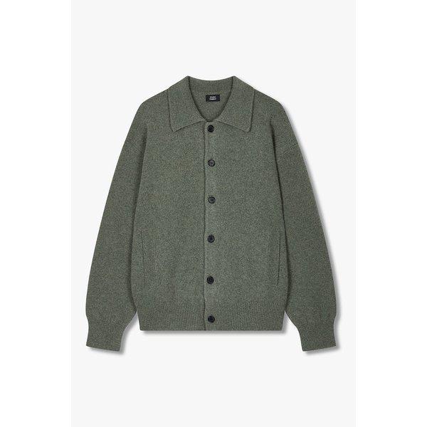 [再注文MEN] シャツ型カラーボタンカーディガン9155451115147