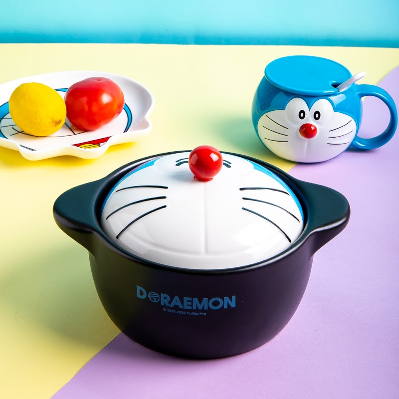 106 ドラえもんキャセロールセラミックスープ家庭用キャセロールスープポットシチューポット直火高温耐性鍋小さな石鍋大容量