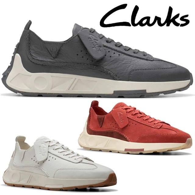 クラークス メンズ ショートブーツ クラフトスピード カジュアルシューズ ローカット レザースニーカー 本革 26176156 ダークグレーレザー 26172926 ホワイトレザー 26181330