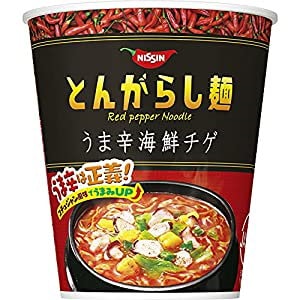 日清食品 日清のとんがらし麺 うま辛海鮮チゲ 63g12個