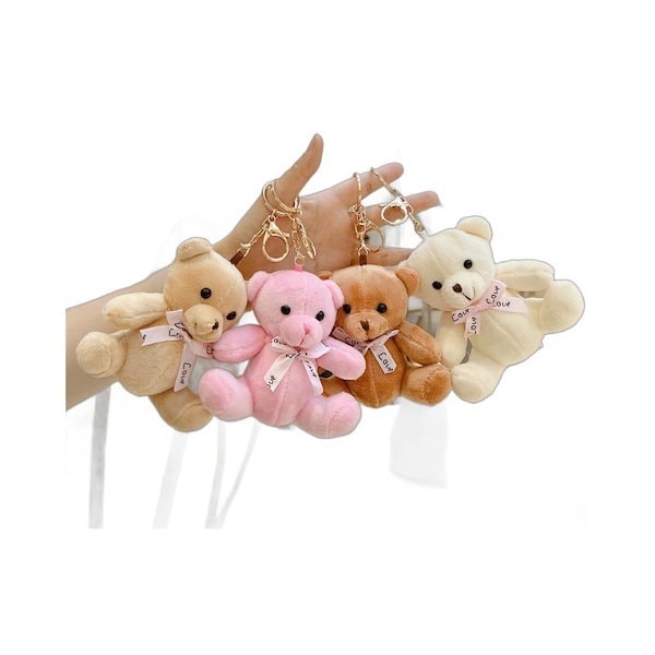 Qoo10] かわいいテディベアぬいぐるみキーホルダー