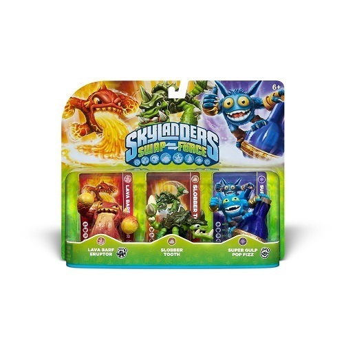 Skylanders SWAP FORCE TRIPLE PACK : SLOBBER TOOTH/LAVA BARF ERUPTOR/SUPER GULP POP FIZZ スカイランダーズ スワッ