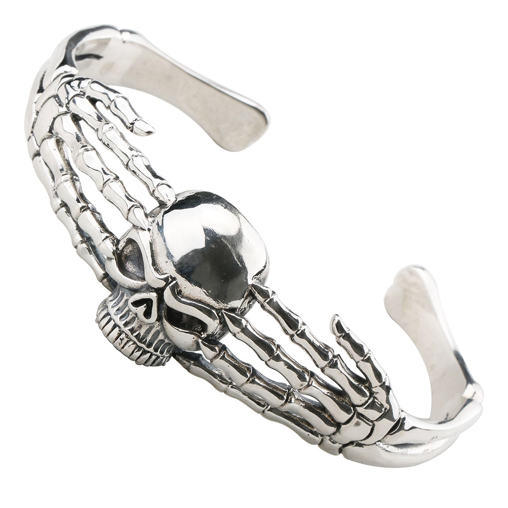 925 スカル&ボーンハンドバングル [bs060]