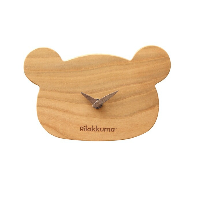 置き時計 木製 リラックマ キャラクター おしゃれ かわいい 木 アナログ インテリア リビング 日本製 プレゼント ギフト 寝室 子供部屋