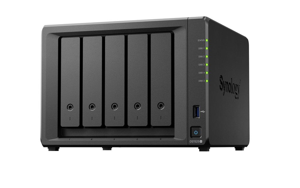 Synologyシノロジー AMD Ryzen V1500B CPU搭載 5ベイNAS DS1525+ DS1525