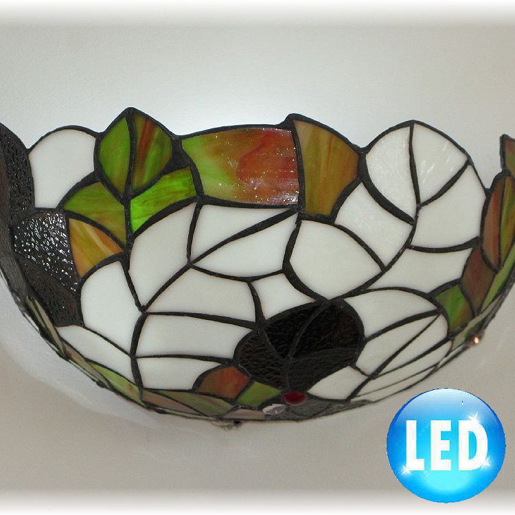 【LED付き！】 新品 豪華 ステンドグラス led ブラケットライト 壁照明 ウォールランプ ウォ