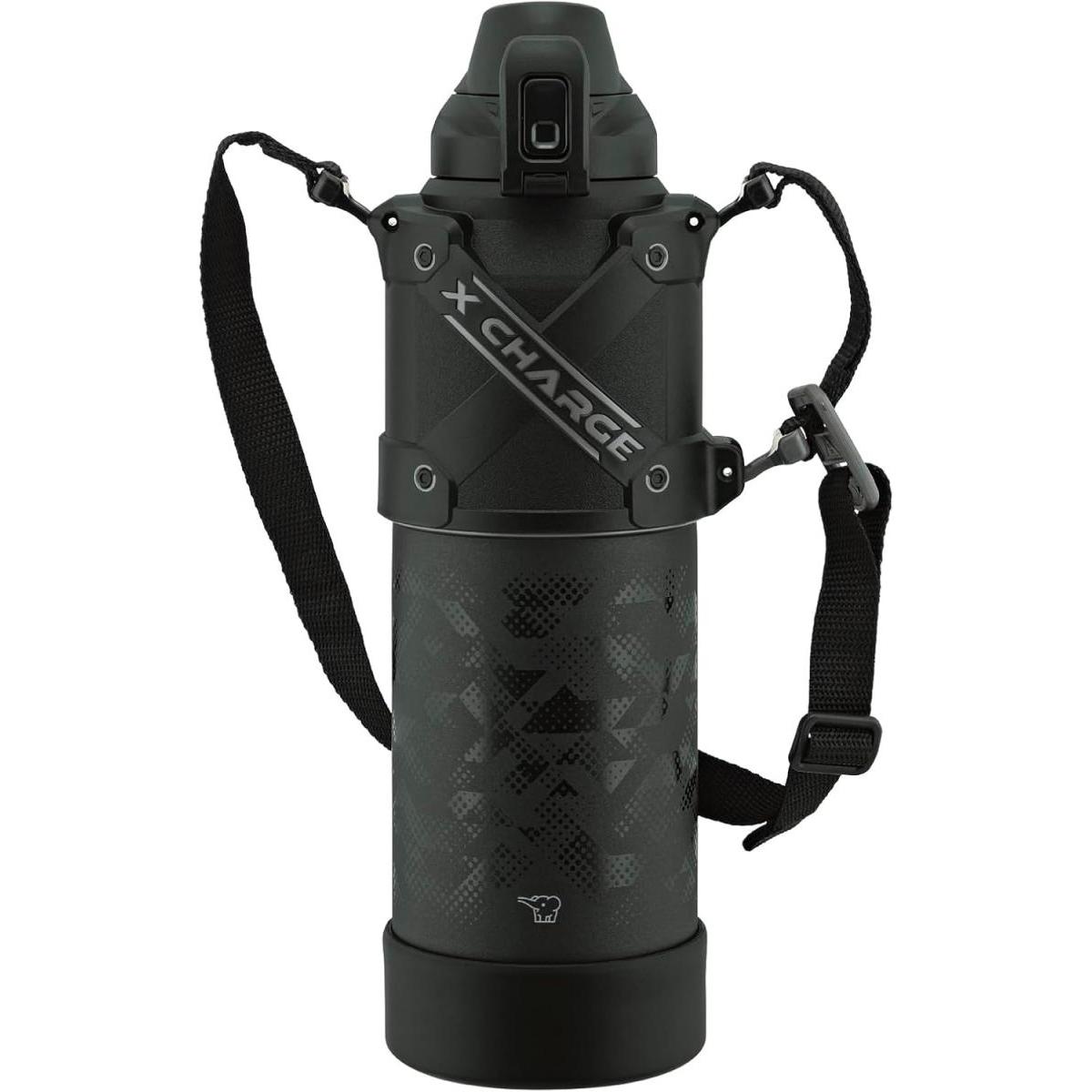 象印マホービン SD-HB15 BA ステンレスクールボトル（保冷専用） 1500ml ブラック 衝撃に強い シームレスせん スポーツドリンクOK 大容量