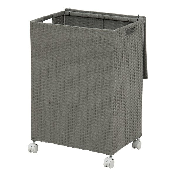 キャスター付収納ボックス グレー・幅50×奥行38×高さ67cm RUD-2422GY
