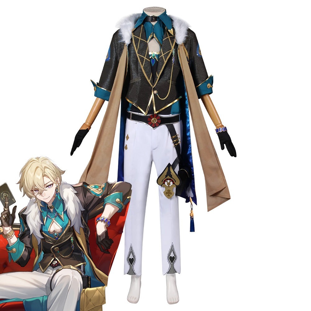 崩壊：スターレイル，男性と女性のためのaventleaventCartineのコスプレコスチューム,ゲーム,aventdines,ウィッグ,ユニフォーム,イヤリング,帽子,ハニーキスターのレール