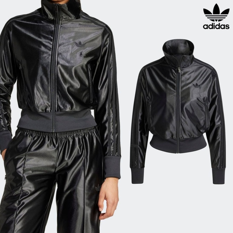 [ADIDAS] アディダス レディース ファイヤーバード フィッティド トラックトップ / BLACK