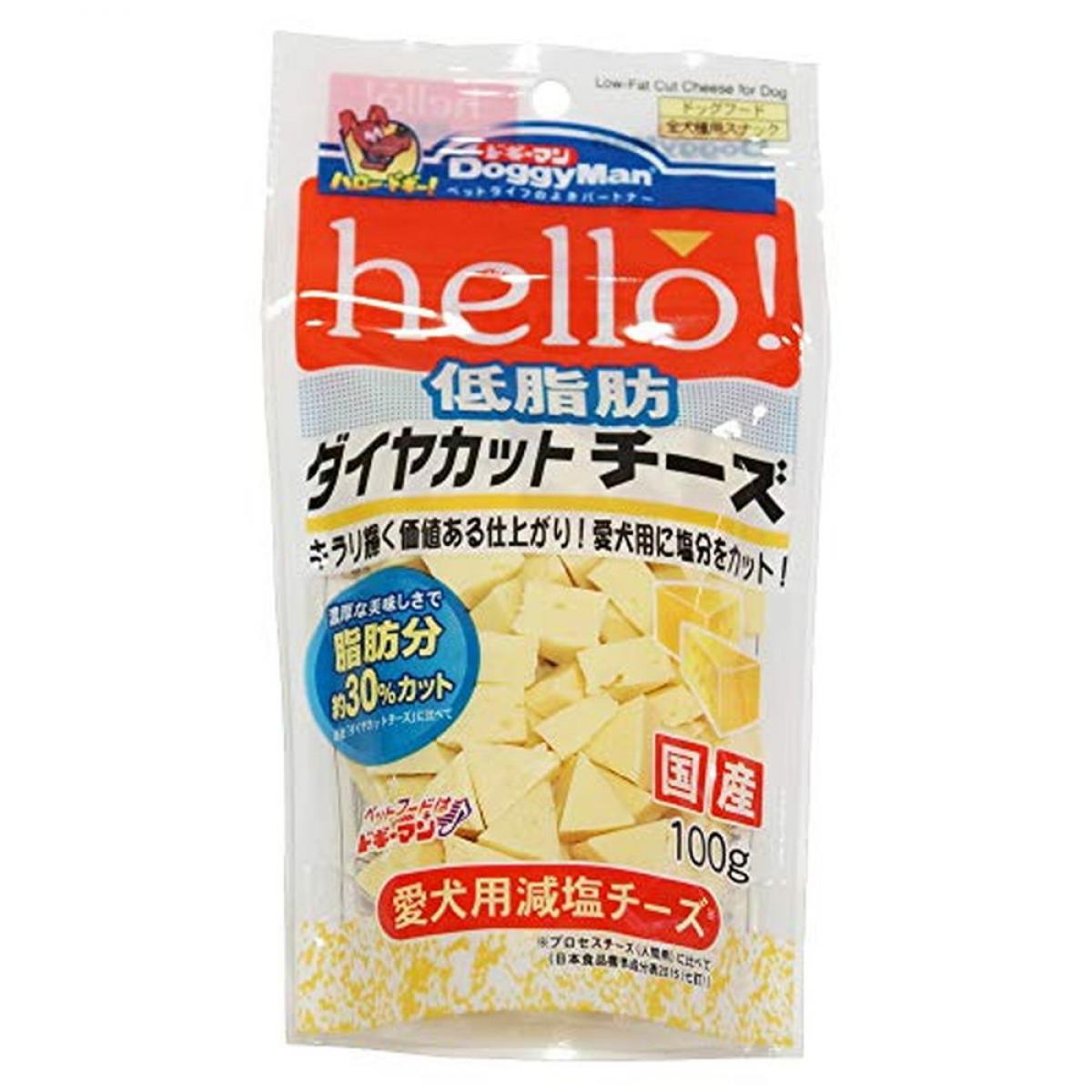 ドギーマン hello!低脂肪ダイヤカットチーズ 100g