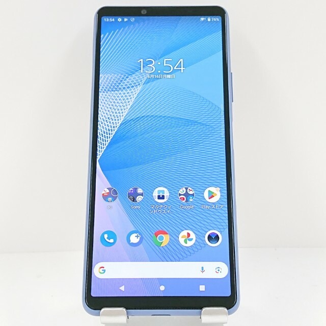 Xperia 10 III SOG04 au ブルー 送料無料 本体 c12974 【中古】