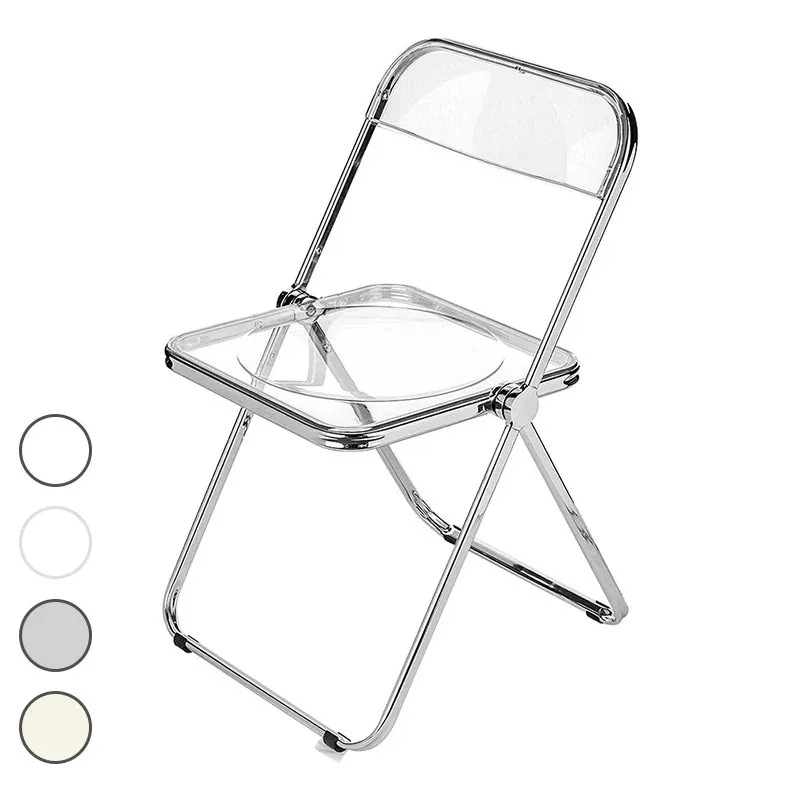 【自社生産】一間保証 特典カバー付き クリア チェア 韓国 パイプ椅子 クリア 透明 会議 椅子 イス スタッキングチェア 折り畳み デスクチェア コンパクト おしゃれ チェアー オフィス 業務用 イ