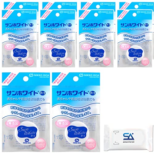 日興リカ サンホワイト P1 ミニ 3g 平型品 10個セット オリジナルウェットティッシュ付き 4,838円