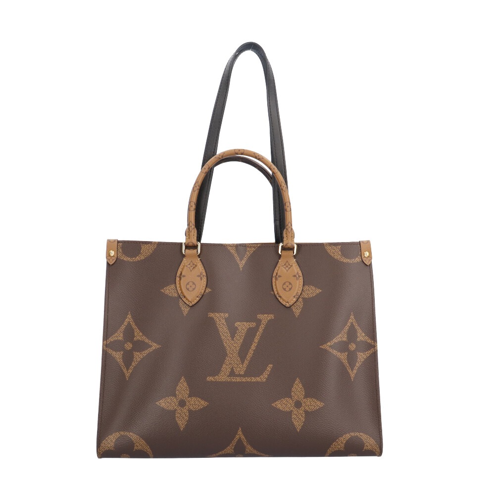 ルイヴィトン オンザゴーMM モノグラムジャイアント ショルダーバッグ モノグラムキャンバス M45321 ブラウン LOUIS VUITTON 中古 美品