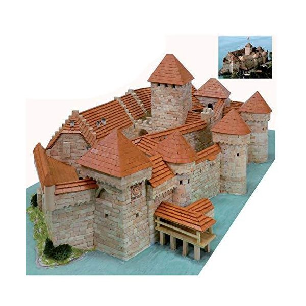 Aedes 1012 Chillon Castle Model Kit， 37 x 26 x 7 cm， Multi-Color 並行輸入品
