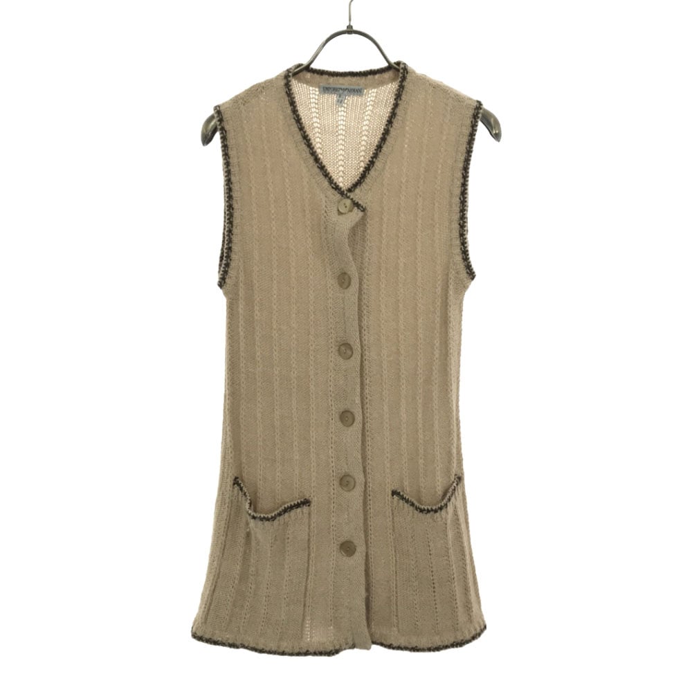 90s イタリア製 アルパカブレンド ニットベスト 40 ベージュ系 オールド レディース 7,916円