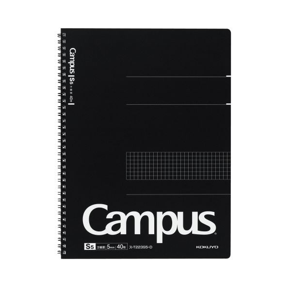 （まとめ）コクヨ キャンパス ツインリングノートA4 5mm方眼罫（カットオフ）40枚 ス-T223S5-D 1セット（5冊）(×2セット) 5,709円