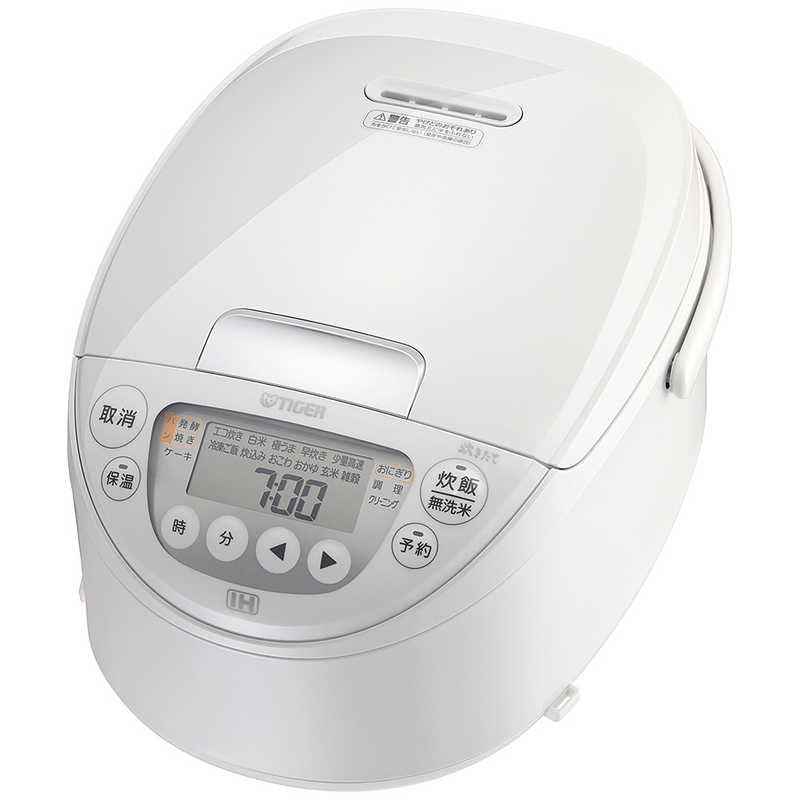 タイガー　TIGER　炊飯器 5.5合 炊きたて IHジャー 遠赤黒厚釜 ピュアホワイト　JPW-M100WY
