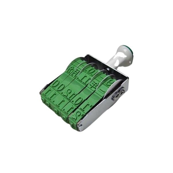 （まとめ）サンビー 回転印 欧文1号6連 TK016 明朝体(×3セット)