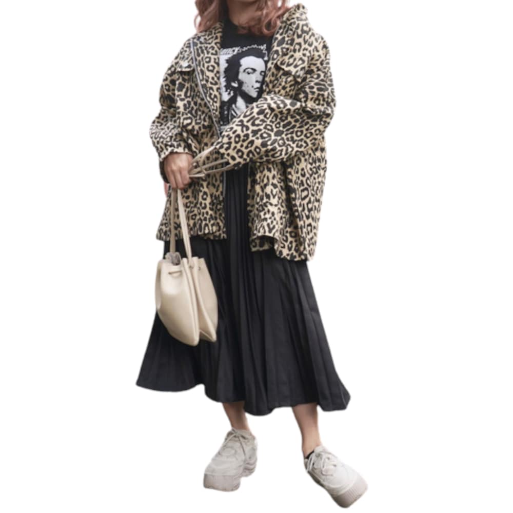 Leopard Aperture Big Jacket (beige) A,D,G レディース アウター