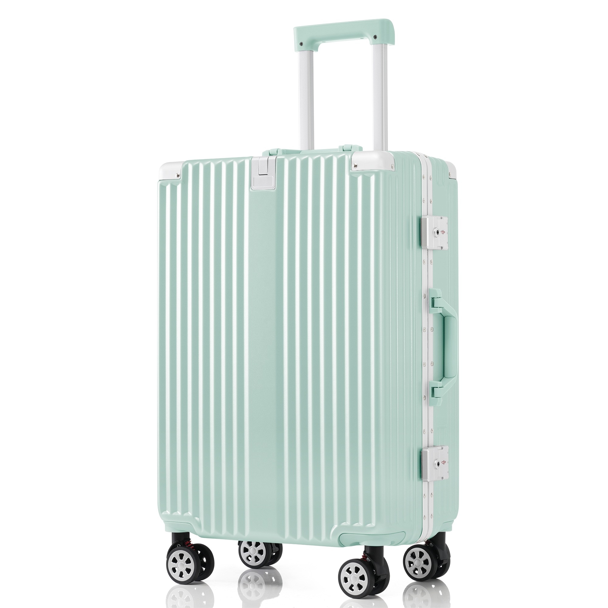 【2枚購入で100円OFF】スーツケース Sサイズ小型 TSAロック搭載 おしゃれ suitcase フレームタイプ 機内持ち込み キャリーケース キャリーバッグ アルミ USBポート付き カップホル