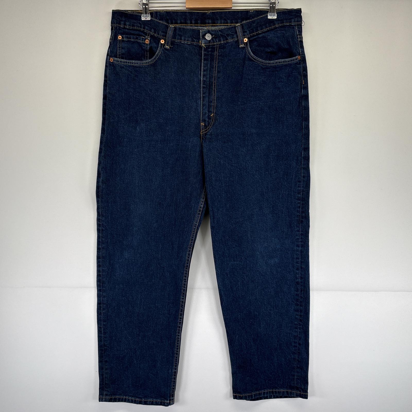 古着 デニムパンツ 550 テーパード 5ポケット ジーンズ ジーパン 大きいサイズ w40 L30 ブルー メンズ