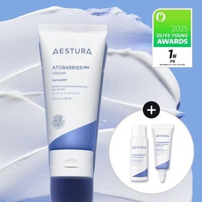 【オリーブヤング アワーズ1位】アトバリア365 クリーム 80ml セット（ハイドロ エッセンス25ml＋セラ・ヒアル アンプル7ml）