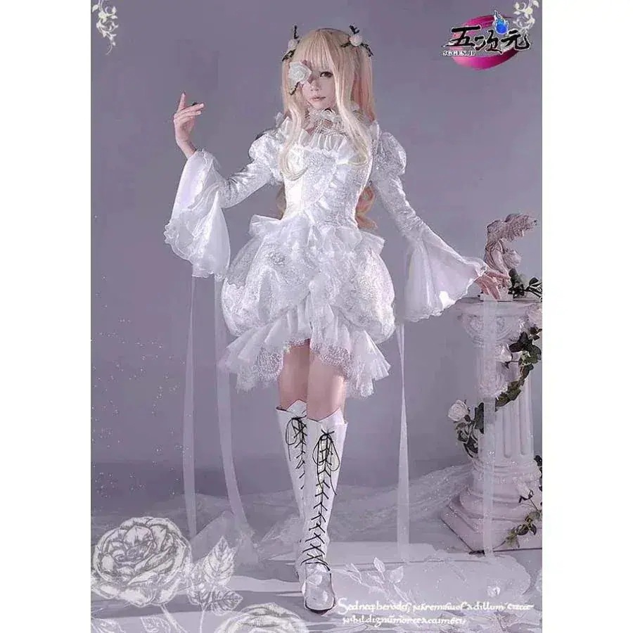 即納あり ICOS　ローゼンメイデン　雪華綺晶　コスプレ　衣装　ins大人気 ウィッグ　靴　髙!品!質