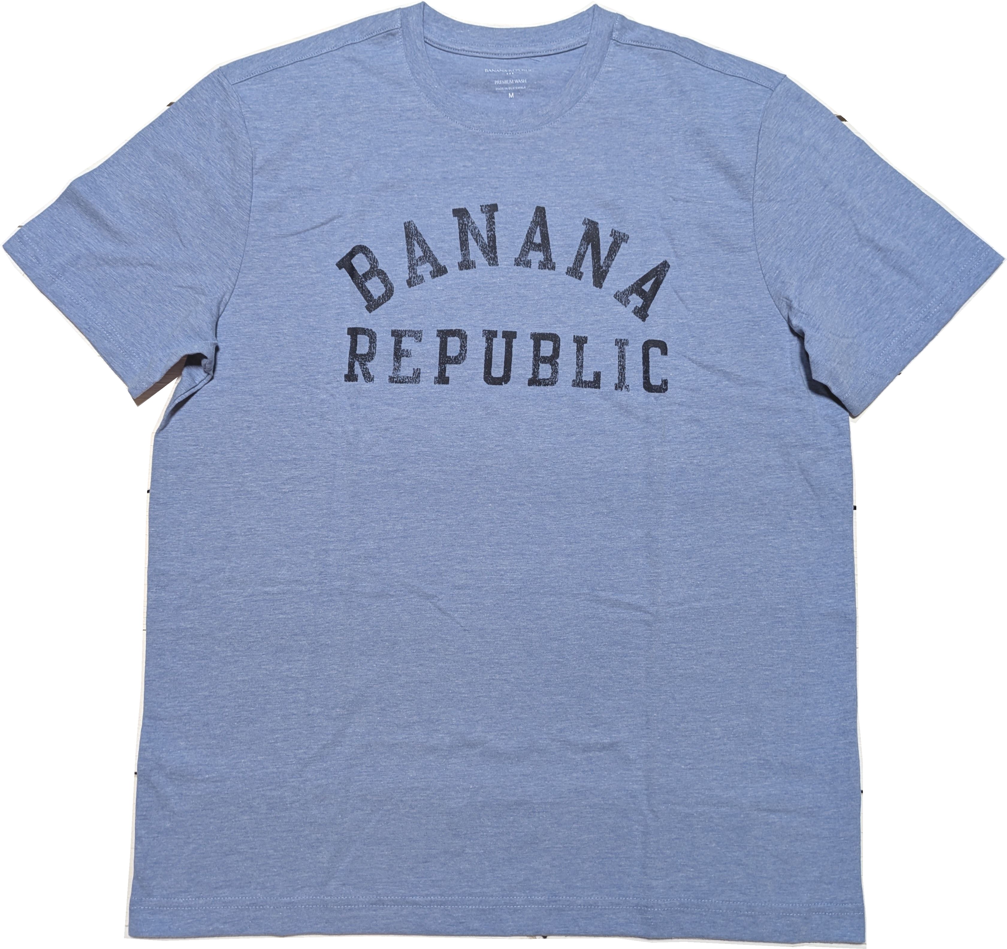 半袖 プリント Tシャツ ブルー メンズ BANANA REPUBLIC 088