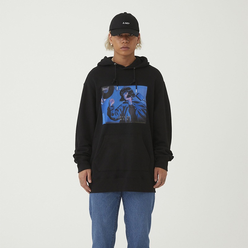 UL:KIN X TREE 13_ARTIST HOODY_SAD 2_BK
