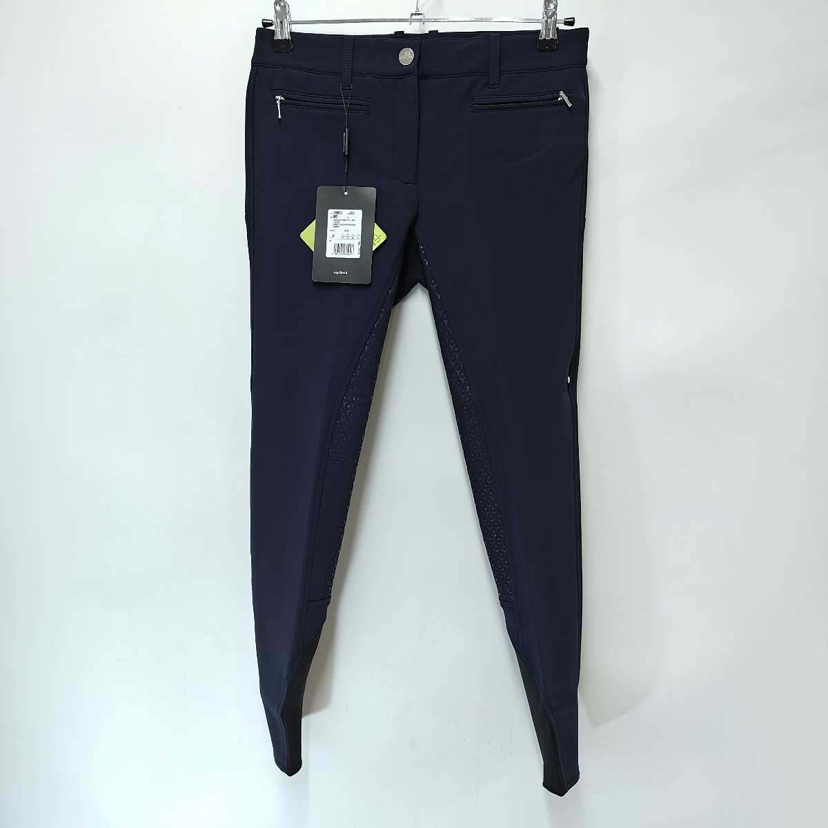【中古・未使用品】エクイライン PANTALONE Breeches フルグリップ キュロット EQUILINE 44 ネイビー N08873 レディース 乗馬 馬術