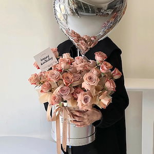 贈り物に必要不滅の花バラ造花ハグバケットブーケギフト彼女と親友への誕生日プレゼント母の日バレンタインデー