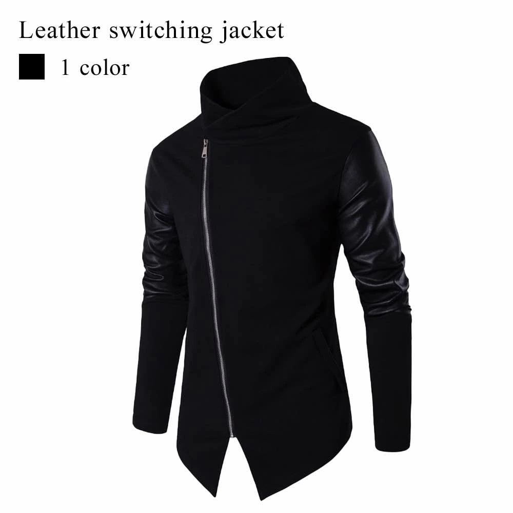 ライダースジャケット メンズ レザー切り替えジャケット 春 Tシャツ 着こなし セール 厚手 40代 ジャケット 黒 レザー アウター ライダース ブランド 秋 革ジャン バイク 革 おすすめ おしゃ 9,216円