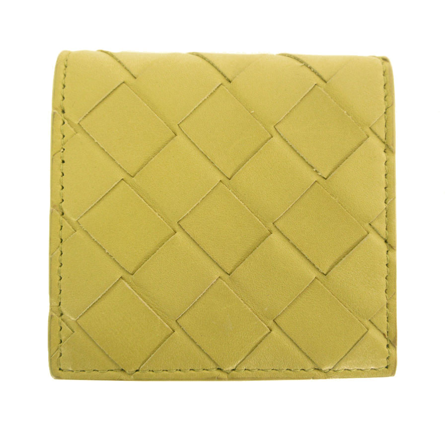 ボッテガヴェネタ BOTTEGAVENETA コインケース イントレチャート レザー イエロー レディース s0652a 15,048円