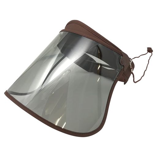 UVカット偏光フェイスバイザー 日差し 顔 日焼け 夏 自転車 フェイスバイザー ブラウン