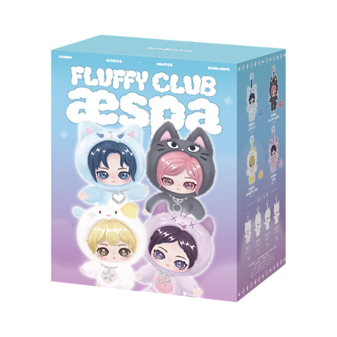 【公式正規品】【POP MART】 aespa Fluffy Club 未開封ランダムボックス 1個 キーホルダー ぬいぐるみ ポップマート