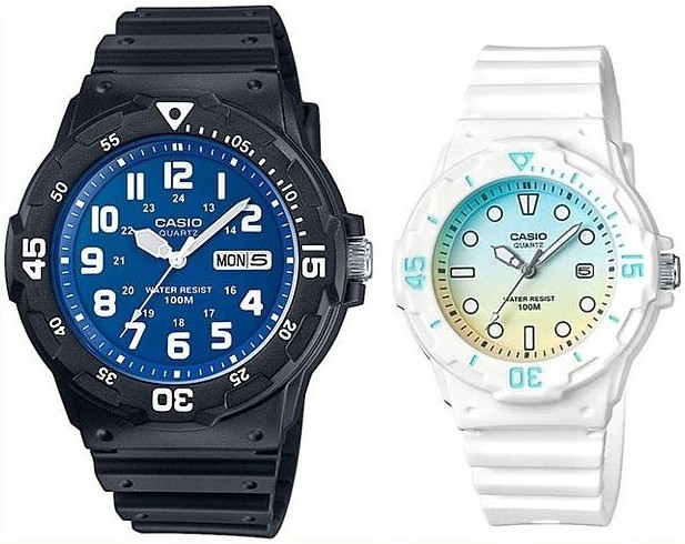 ペアウォッチ 腕時計 ラバーベルト 海外モデル　MRW-200H-2B2/LRW-200H-2E2