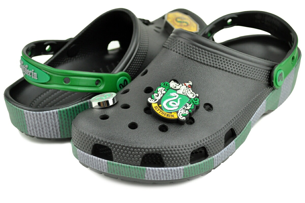 ハリー ポッター スリザリン クラシック クロッグ ブラック グリーン サンダル コラボ 210527-90h
